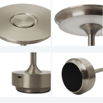 Lámpara Portatil De Mesa Inalambrica Usb Táctil De Acero - Imagen 4