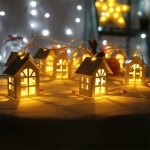 Guirnalda De Casitas Con Luz Led Madera Fina - Imagen 8