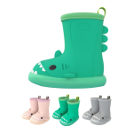 Bota De Lluvia Antideslizante Para Niño Niña En Pvc Tiburón - Imagen 5
