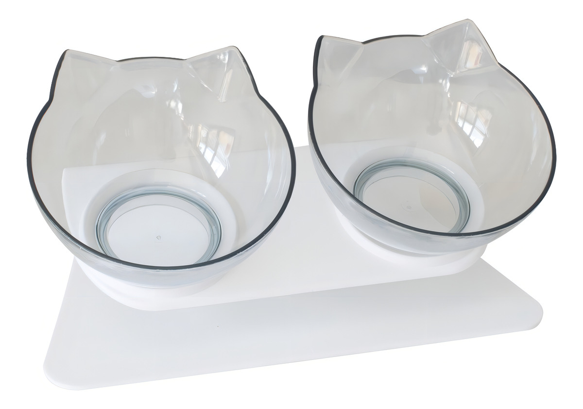 D_707022-MLA100117119789_122025-F.jpg Comedero Y Bebedero Para Perros, Gatos, Doble Color Ambos Transparentes - Imagen 1