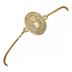 Pulsera Brazalete Ovalado Catolico Elegante Virgen Maria - Imagen 3