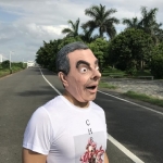 Mascara Latex Disfraz Halloween Mr. Bean - Imagen 2