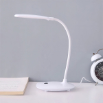 Lámpara Led De Mesa Cuello Flexible Estructura Blanco Pantalla Blanco - Imagen 5