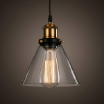 Lampara De Techo Colgante Embudo Vintage De Vidrio - Imagen 8