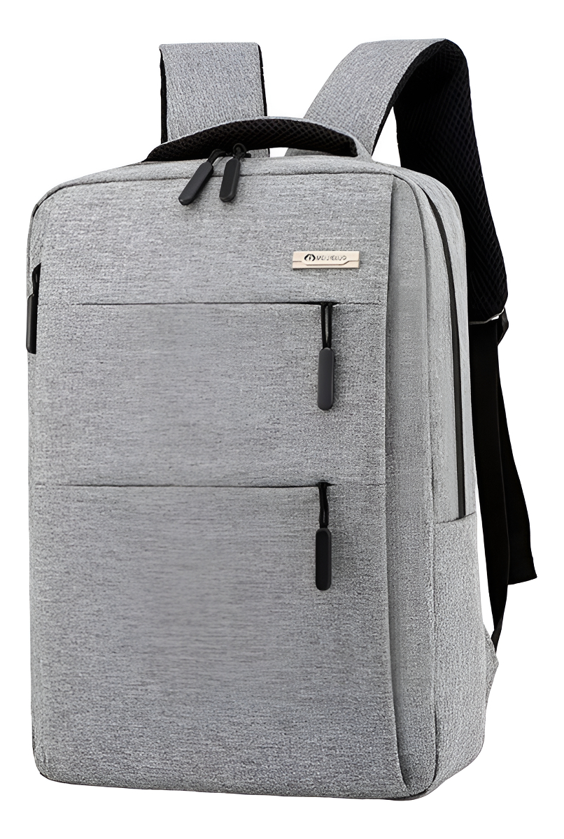 D_710908-MLA95656906479_102025-F.jpg Mochila Laptop De Hombre O Mujer Para Notebook Color Gris Diseño De La Tela Gris - Imagen 1