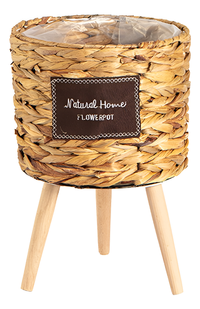 D_711084-MLU89223547112_082025-F.jpg Porta Macetas Deco Estilo Boho Fabricado Mimbre - Chico - Imagen 1