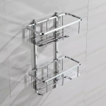 Organizador Ducha Doble Estante Baño Inoxidable Aluminio - Imagen 7
