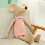 Peluche Infantil Diseño Retro Ratón Con Ropa Chico Color Rosa - Imagen 6