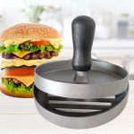 Molde Para Hamburguesas Individual De Metal Prensa Color Plateado - Imagen 2