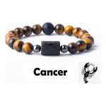 Pulsera De Piedras Naturales Signos Zodiacales Ojo De Tigre - Imagen 20