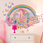 Vinilo Pared Adhesivo Unicornio Arcoiris Decoracion - Imagen 3
