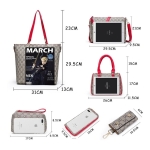 Set De Cartera Bolso Dama Moderna 6 Piezas Estampada - Imagen 2