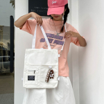 Cartera Bolsa Totebag Moderna Lona Multi Cierres - Pequeña - Imagen 3