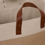 Cesto Para Ropa Sucia Gran Capacidad Yute+pu Plegable - Imagen 4