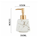 Dispensador De Jabon Liquido Jabonera Diseño Marmolado 240ml - Imagen 5