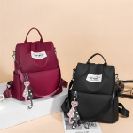 Mochila Bolso Urbana Para Mujer Diseño Liso Antirrobo Color Negro Diseño De La Tela Lisa - Imagen 2