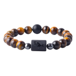 Pulsera De Piedras Naturales Signos Zodiacales Ojo De Tigre - Imagen 25