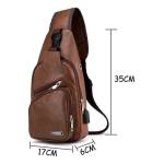 Morral Unisex Urbano Mochila De Hombro Con Usb Cuero Pu - Imagen 7
