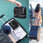 Neceser Travel Organizador Para Colgar Color Bordó Diseño De La Tela Bordo - Imagen 4