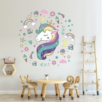 Vinilo Decorativo Infantil Unicornio Pared Niños Sticker - Imagen 4
