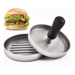 Molde Para Hamburguesas Individual De Metal Prensa Color Plateado - Imagen 4