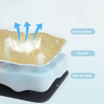 Cama Cucha Para Mascotas Chica 40x30cm Perro Gato Color Gris Diseño Rayas - Imagen 9