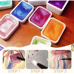 Pinturas Acuarelas Solidas Metalicas Varios Colores - Imagen 5