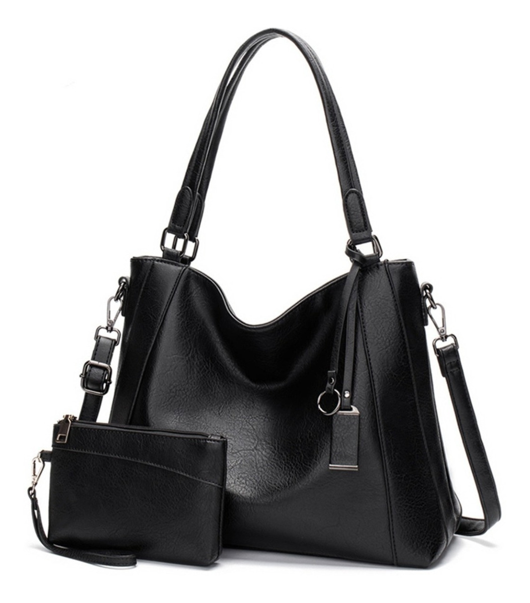 D_727853-MLU50432396100_062022-F.jpg Bolso Cartera En Pu Gran Capacidad + Pouch - Clasica - Imagen 1