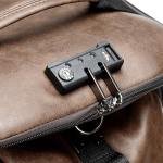 Mochila Bolso Con Candado De Combinación Simil Cuero Calidad - Imagen 7
