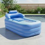 Bañera Inflable Piscina Spa Tina Portátil De Pvc + Inflador - Imagen 9