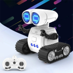 Juguete Robot Amigo A Control Remoto Ruedas Movil Ojos Led Color Blanco - Imagen 2