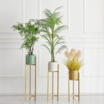 Maceta Nórdica Con Soporte Hierro Moderna Grande - Imagen 5