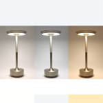 Lámpara Portatil De Mesa Inalambrica Usb Táctil De Acero - Imagen 5