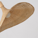 Lámpara De Techo Colgante Bambo Rattan Natural Moderna 50cm - Imagen 6