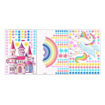 Vinilo Adhesivo Unicornio Magico Castillo Arcoiris Estrellas Color Multicolor - Imagen 6
