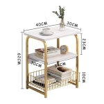 Mesa De Centro Para Estar Dormitorio Textura Mármol Grande - Imagen 4