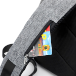Morral Mochila Antirrobo Cable Usb P/power Bank Anti Robo Color Negro Diseño De La Tela Lisa - Imagen 3
