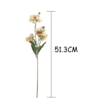 Flores Artificiales Decorativas Ramo De 4 Flores Crisantemo - Imagen 3