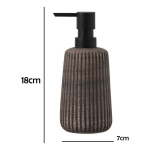 Dispensador De Jabón Cerámica A Rayas Texturizado Para Baño - Imagen 5