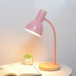 Lampara De Escritorio Nordica En Metal Y Madera - Flexible - Imagen 2