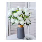 Planta Flor Artificial Peonia Decoracion Hogar 3 Flores - Imagen 8