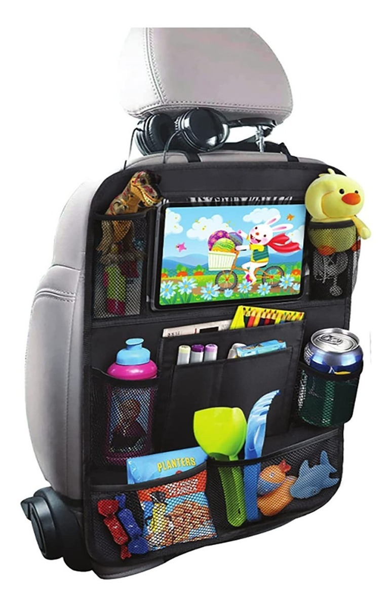 D_738735-MLU51652743144_092022-F.jpg Organizador Auto Respaldo Asiento Tablet Varios Bolsillos - Imagen 1