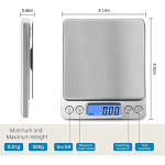 Balanza Digital Precision Cocina Bolsillo Joyero Carga Usb Color Plateado - Imagen 3