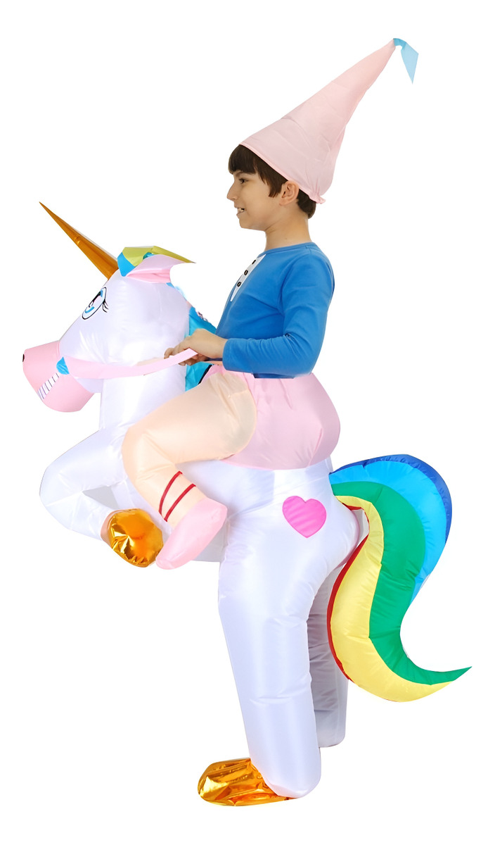 D_739624-MLU92606109499_092025-F.jpg Disfraz De Unicornio Inflable Para Niño O Niña - Imagen 1