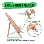 Caballete De Mesa En Madera Ideal Pintura Manualidad Chico - Imagen 2