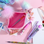 Cartuchera Infantil Diseño Unicornio Glitter Varios Colores - Imagen 5
