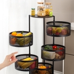 Carro Para Frutas Y Verduras En Hierro 4 Estantes Con Ruedas - Imagen 3