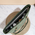 Cartera Bolso De Mano Para Mujer Nobuck Para Dama Grande - Imagen 6