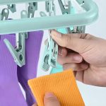 Colgador De Secado Plegable Giratorio Percha 32 Palillos - Imagen 4