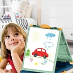 Pizarra 4 En 1 Pizarron Con Tiza Y Marcador + Juegos De Mesa - Imagen 11